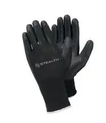 Black Stealth Pu Gloves 1