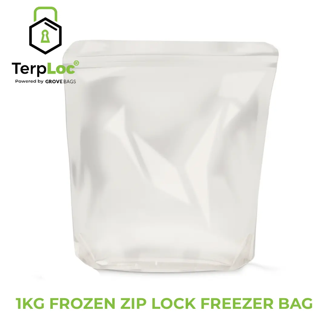 Grove Bags - 1Kg Clear Fresh Frozen Terp Loc Zip Lock Freezer Storage Bag 1