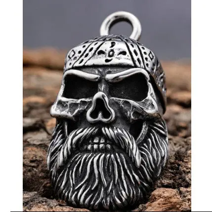 Motorcycle Bell - Bearded Biker With Bandana 1