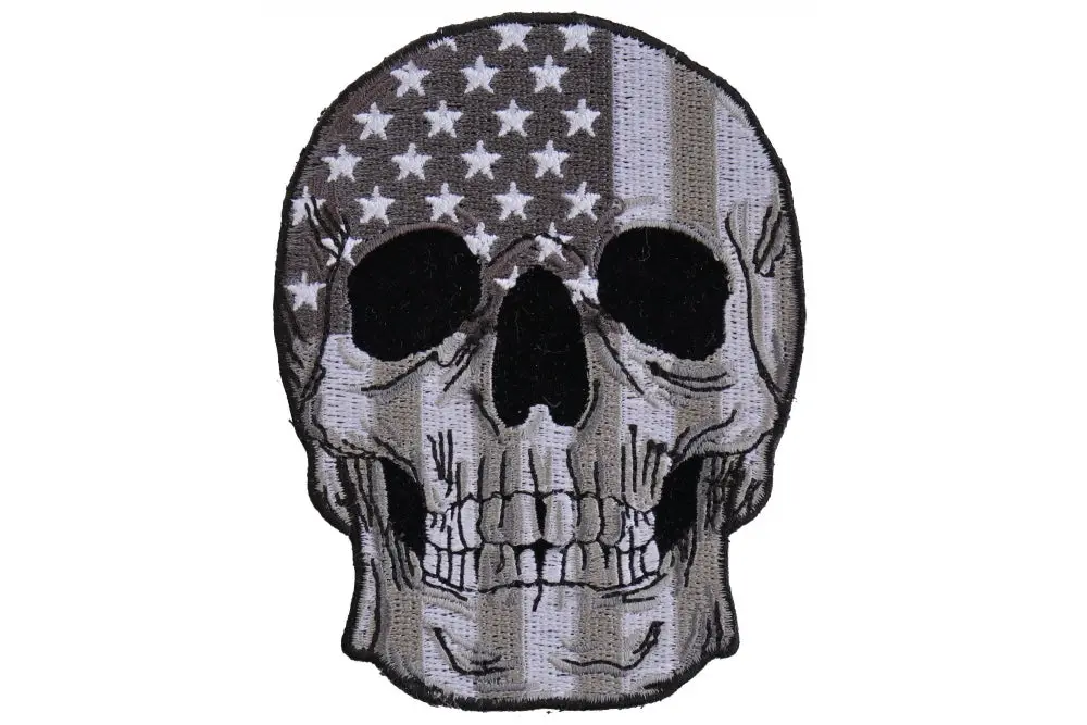 American Flag Skull Patch Small 1