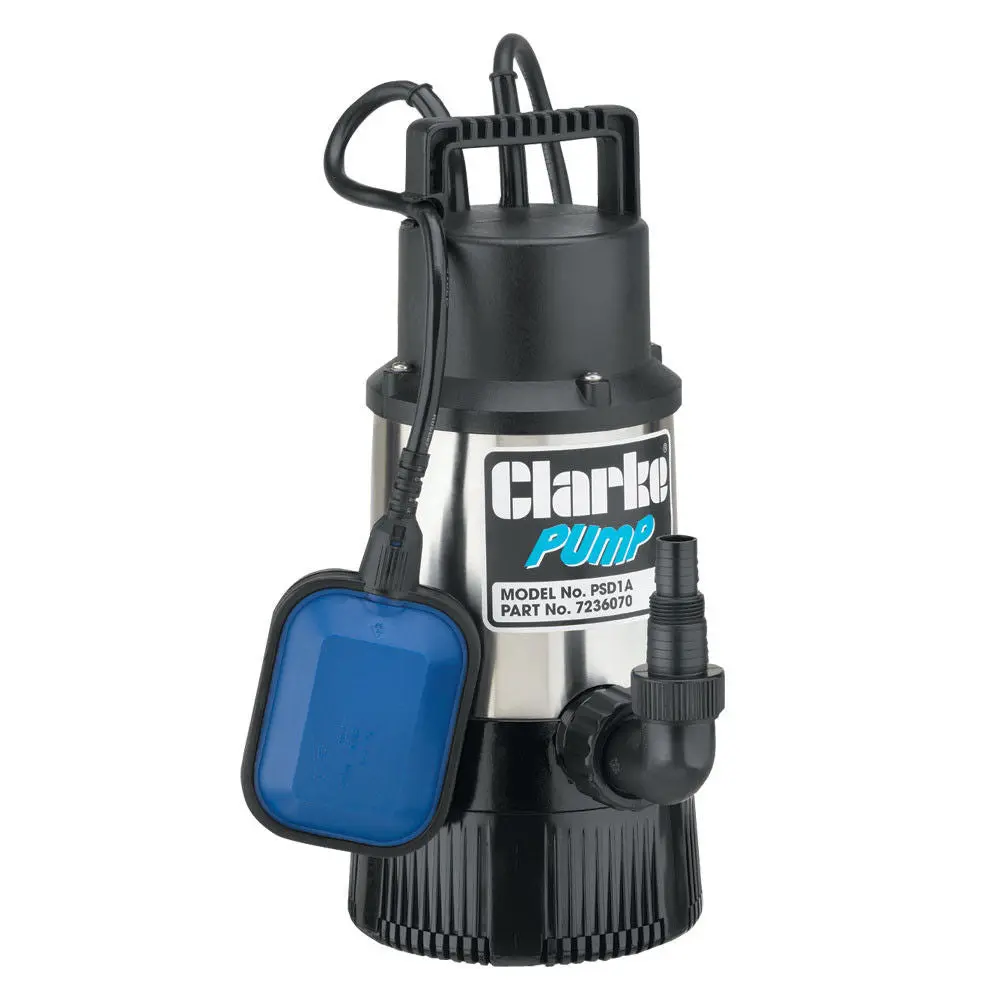 Clarke Psd1a 1¼" 800W 91Lpm 30M Submersible Water Pump With Float Switch 1