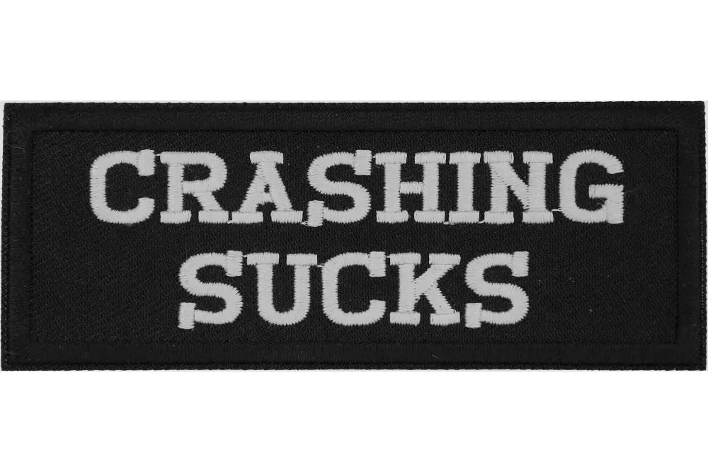 Crashing Sucks Patch Black Border 1