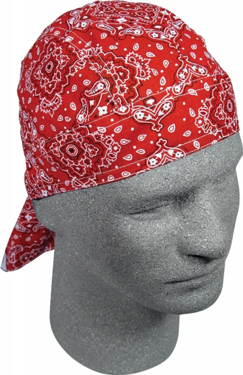 Zan Headwrap Red Paisley 1