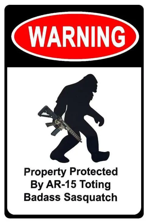 Tin - Ar-15 Toting Sasquatch 1