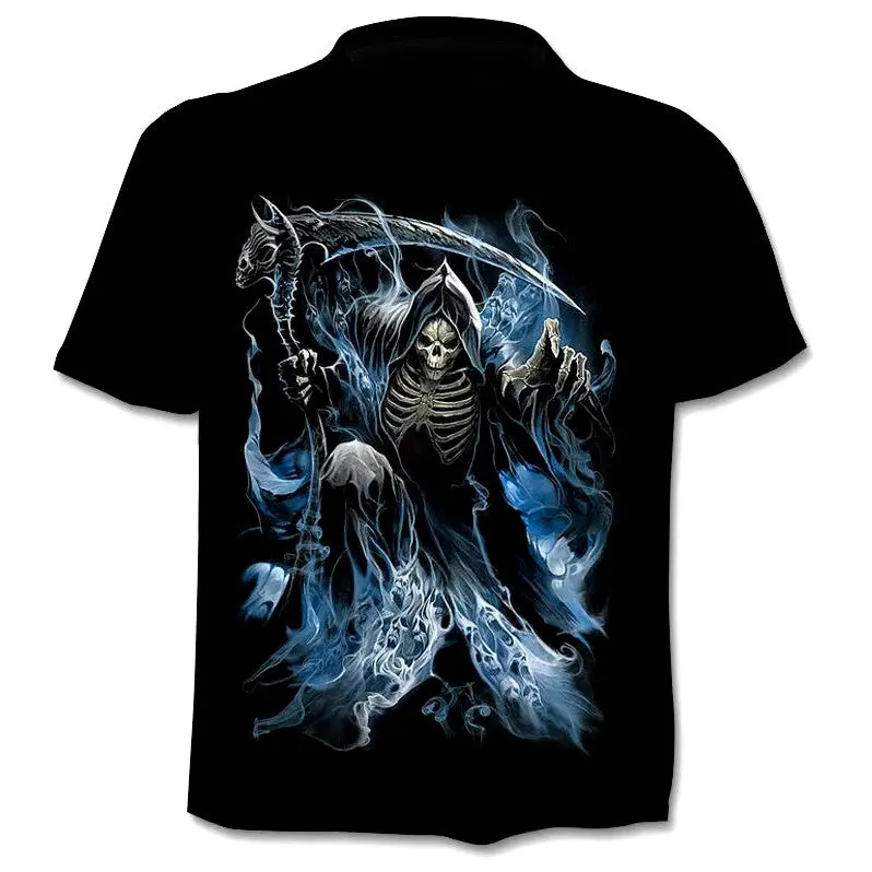 Skull Shirt - Blue Fog Reaper 1