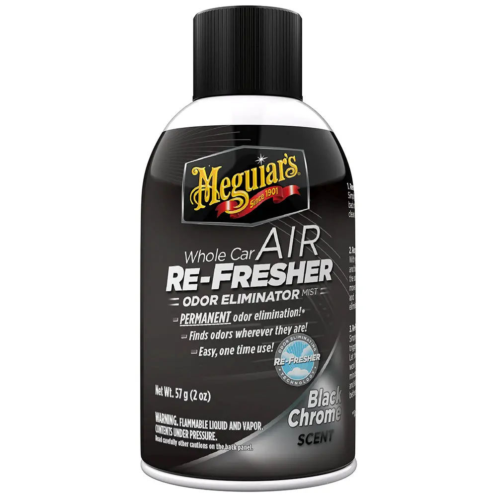 Meguiar's Whole Car Air Refresher Odor Eliminator - Black Chrome Scent [G181302] 1