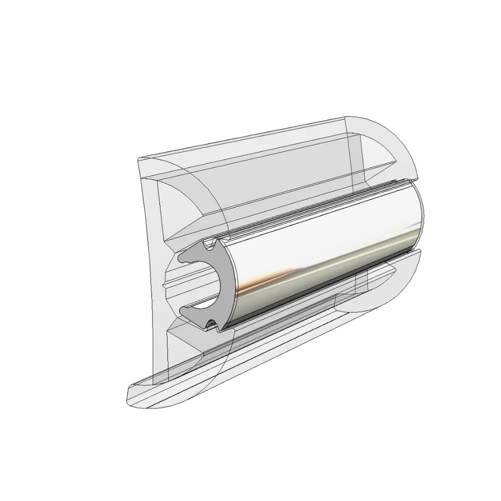 3/4" X 1/2" Flex Chrome Insert Frosty White  V12-0307Whc88 1