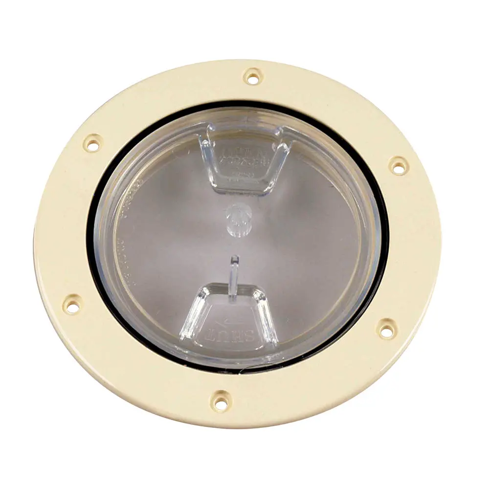 Beckson 4" Clear Center Screw-Out Deck Plate - Beige [Dp40-N-C] 1