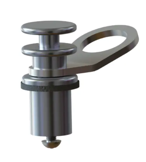 Taco Fender Lock, Aluminum Clear Satin  F18-0186Vel 1